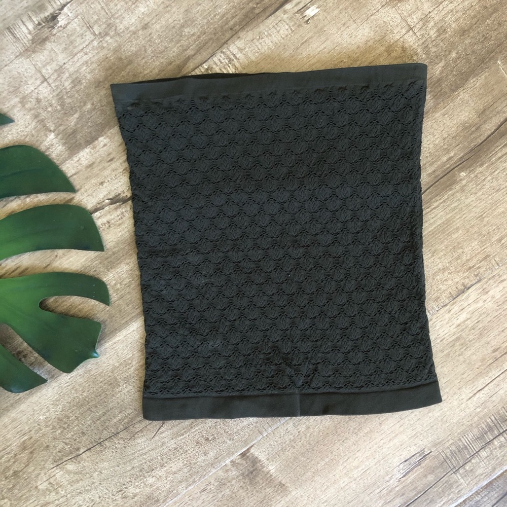 Free People Green Honey Textured Tube Top